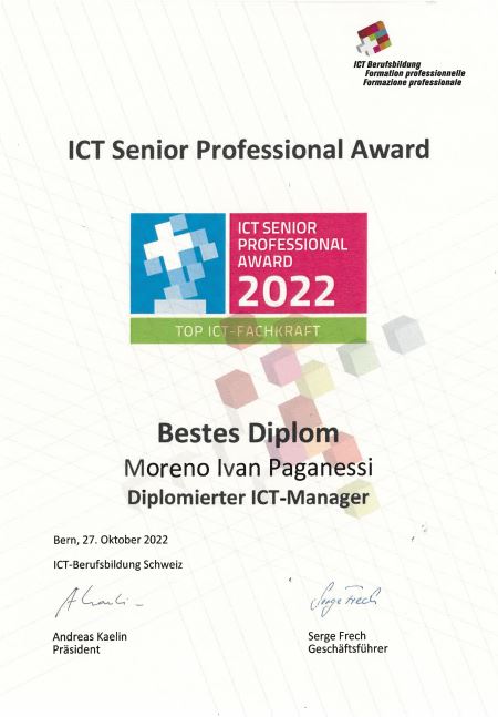 ICT Award Night 2022 Diplom